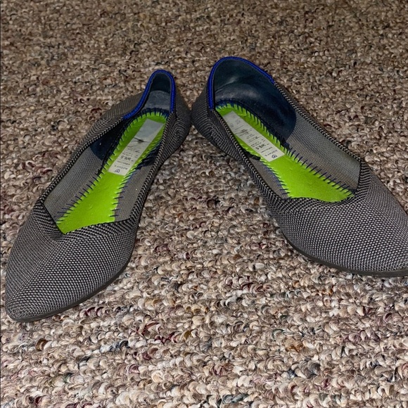Womens Rothy's The Point Gray Flats - Picture 2 of 6